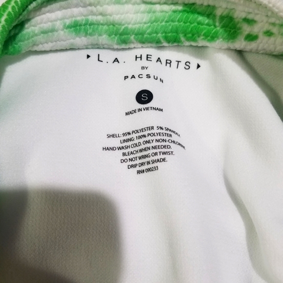 Pacsun - Bikini, Size - Small, Color - white top with white and green bottom. - Picture 5 of 7